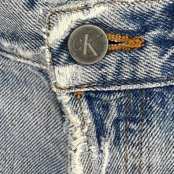 Calvin Klein Vintage Denim 90s Shorts Made‎ in the USA Size 9 - Picture 4 of 8